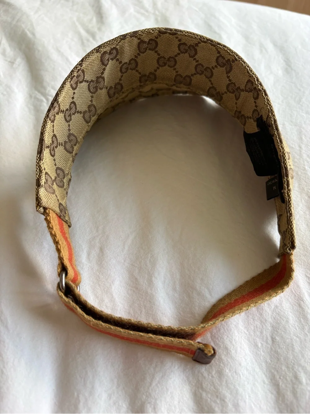 Vintage 99/00 Tom Ford Era Gucci GG Monogram Canvas Sun Visor Adjustable Size M